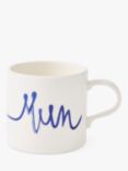 Portmeirion Mum Earthenware Mug, 360ml, Blue/White
