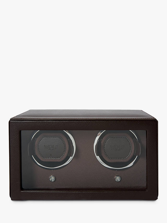 Wolf Cub Double Vegan Leather Watch Winder, Brown
