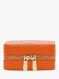 Wolf Maria Leather Zip Travel Jewellery Case, Tangerine