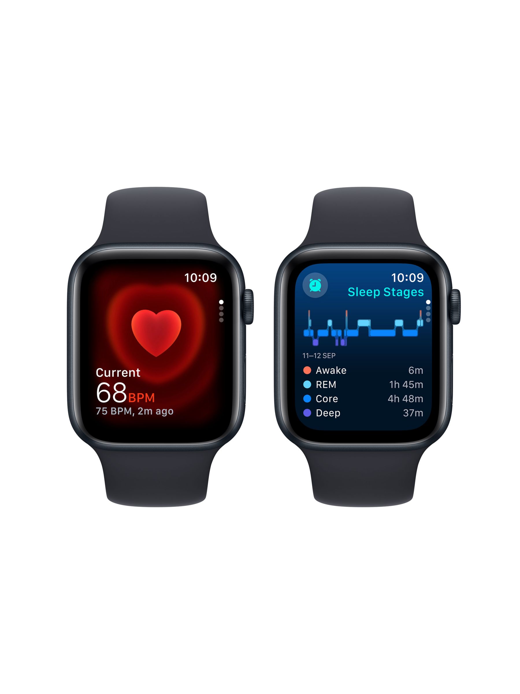 Apple Watch SE (2023) GPS, 44mm, Sport Band, Small-Medium, Midnight