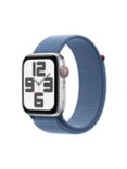 Apple Watch SE (2023) GPS + Cellular, 44mm, Sport Loop, One Size, Silver/Winter Blue