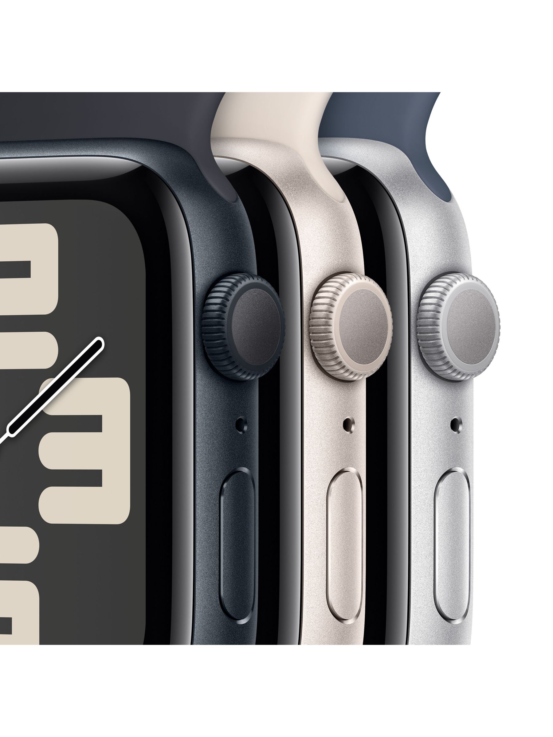 Apple Watch SE (2023) GPS, 44mm, Sport Band, Medium-Large, Silver 