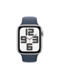 Apple Watch SE (2023) GPS, 44mm, Sport Band, Small-Medium, Silver/Storm Blue