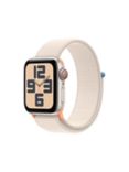 Apple Watch SE (2023) GPS + Cellular, 40mm, Sport Loop, One Size, Starlight