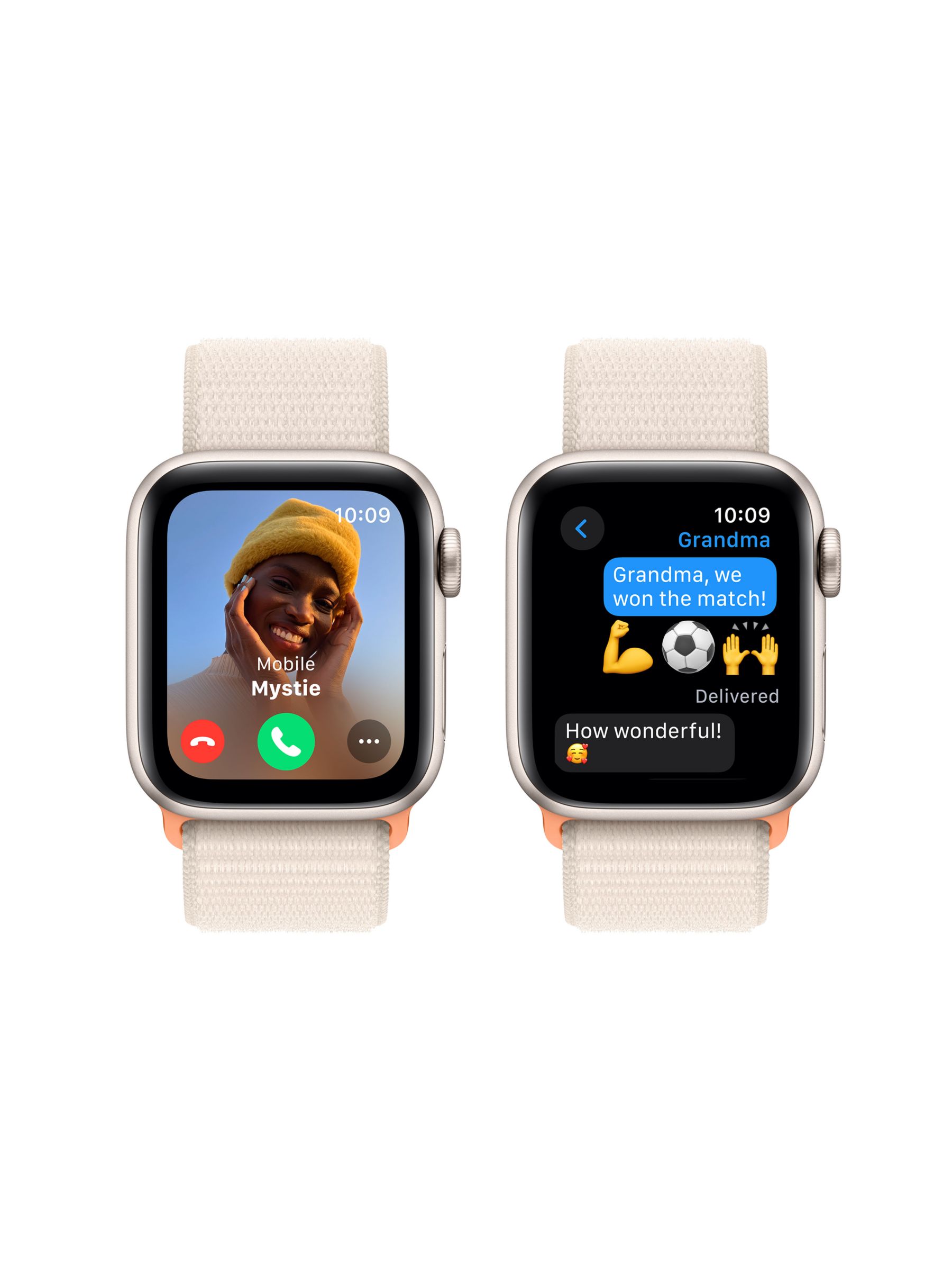 Apple Watch SE (2023) GPS, 40mm, Sport Loop, One Size, Starlight