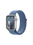 Apple Watch Series 9 GPS, 45mm, Aluminium Case, Sport Loop, One Size, Silver/Winter Blue