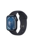 Apple Watch Series 9 GPS, 41mm, Aluminium Case, Sport Band, Medium-Large, Midnight