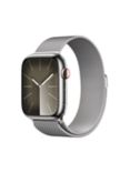 Apple Watch Series 9 GPS + Cellular, 45mm, Stainless Steel Case, Milanese Loop, Silver