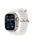 Apple Watch Ultra 2 GPS + Cellular, 49mm Titanium Case with Ocean Band, One Size, White