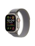 Apple Watch Ultra 2 GPS + Cellular, 49mm Titanium Case with Trail Loop, Small-Medium, Green/Grey