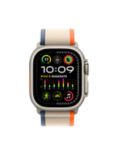 Apple Watch Ultra 2 GPS + Cellular, 49mm Titanium Case with Trail Loop, Small-Medium, Orange/Beige