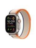 Apple Watch Ultra 2 GPS + Cellular, 49mm Titanium Case with Trail Loop, Medium-Large, Orange/Beige