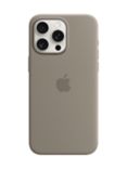 Apple Silicone Case with MagSafe for iPhone 15 Pro Max, Clay