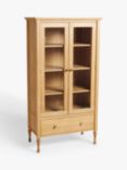 John Lewis Clemence Display Cabinet, Natural Oak
