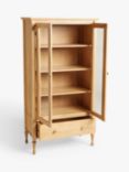 John Lewis Clemence Display Cabinet, Natural Oak