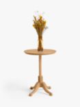 John Lewis Clemence Pedestal Side Table, Natural Oak