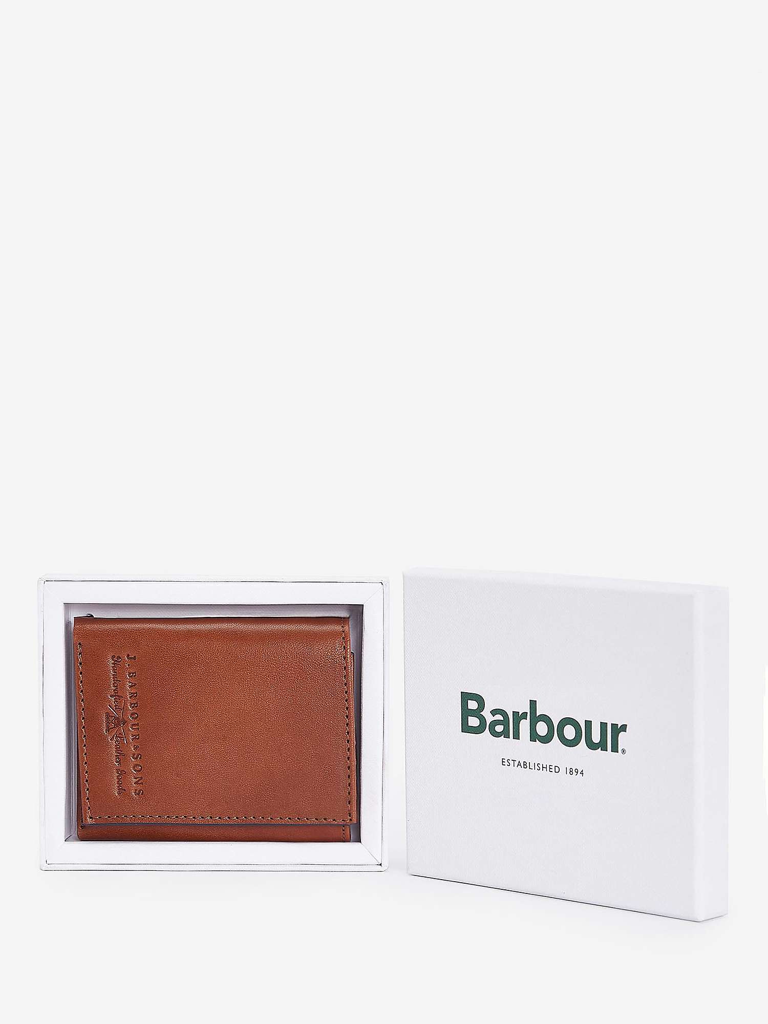 Buy Barbour Torridon Leather Bi-Fold Wallet, Cognac Online at johnlewis.com