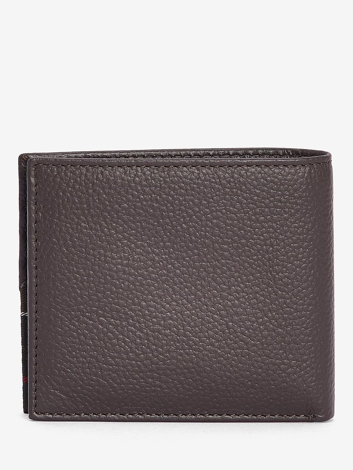Barbour Tabert Leather Wallet, Chocolate at John Lewis & Partners