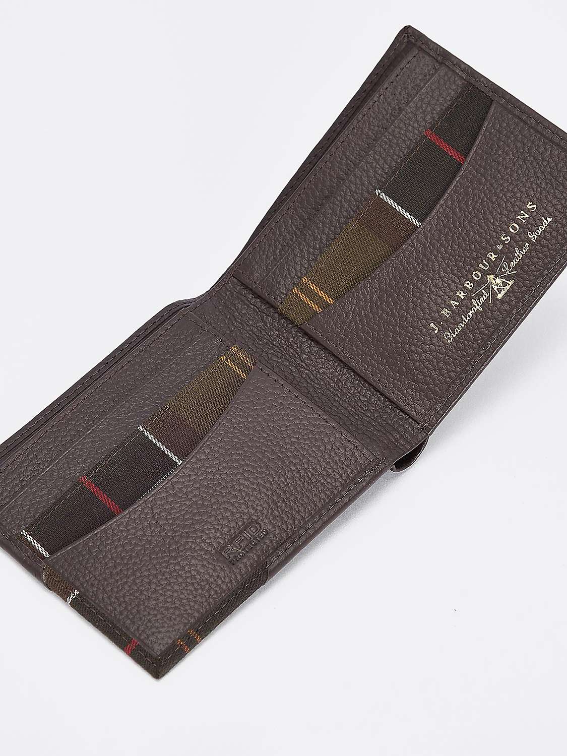 Buy Barbour Tabert Leather Wallet, Chocolate Online at johnlewis.com