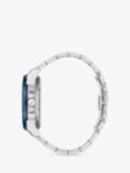 Bulova 98A302 Men's Marine Star Automatic Heartbeat Bracelet Strap Watch, Silver