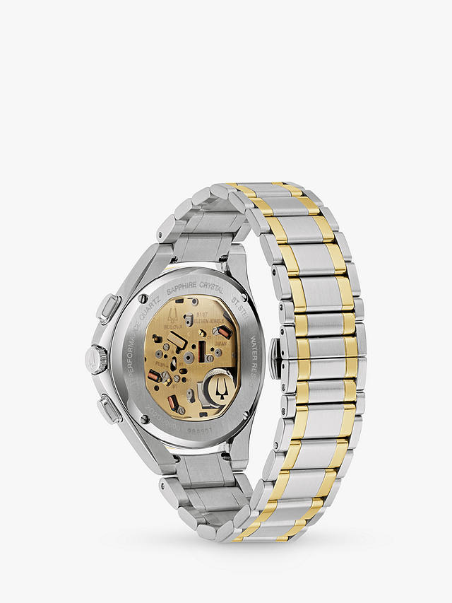 Bulova Men's Curv Chronograph Bracelet Strap Watch, Black 98A301