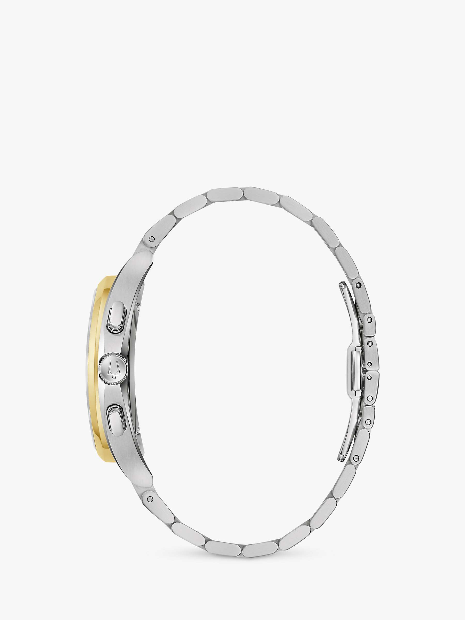 Buy Bulova Men's Curv Chronograph Bracelet Strap Watch Online at johnlewis.com
