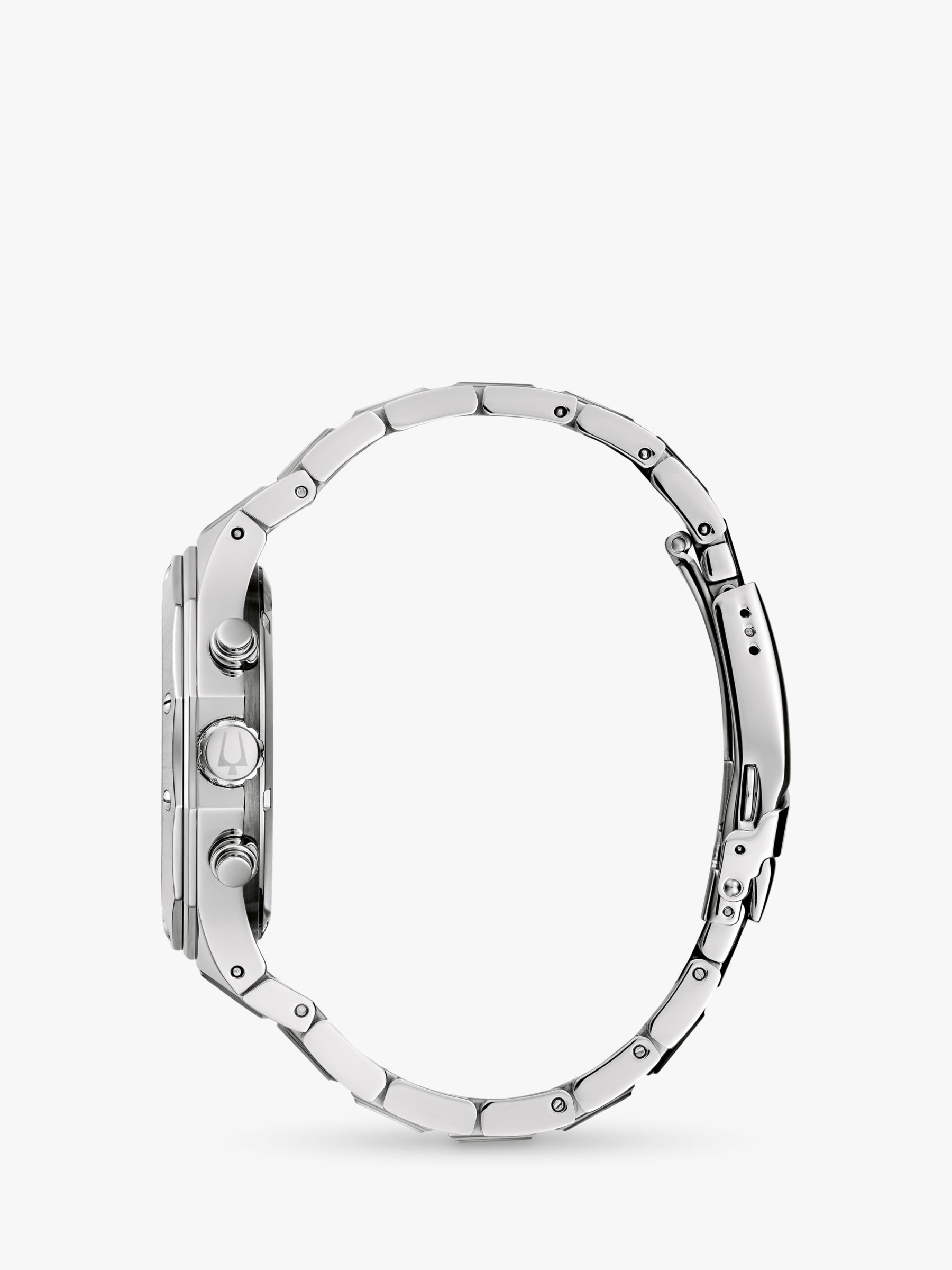 Buy Bulova Men's Chronograph Geometric Bezel Bracelet Strap Watch Online at johnlewis.com
