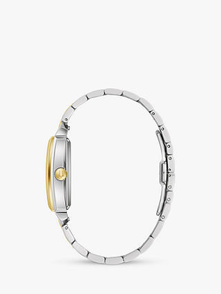 Bulova 98A308 Men's Sutton Automatic Heartbeat Bracelet Strap Watch, Silver/Gold