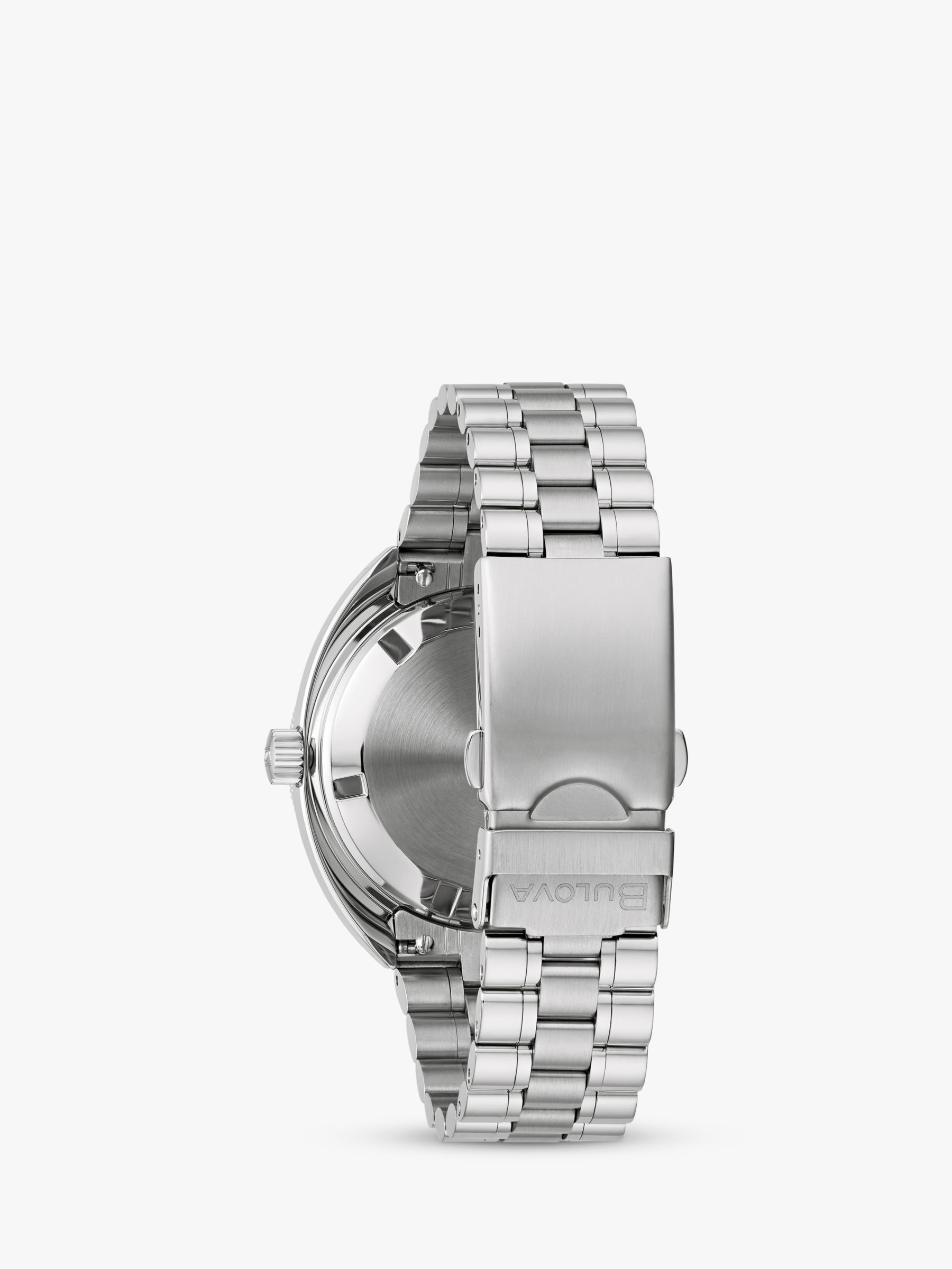Bulova Men's Oceanographer Bracelet Strap Watch, Silver/Blue 96B405