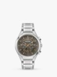 Bulova Men's Curv Chronograph Bracelet Strap Watch, Grey 96A298