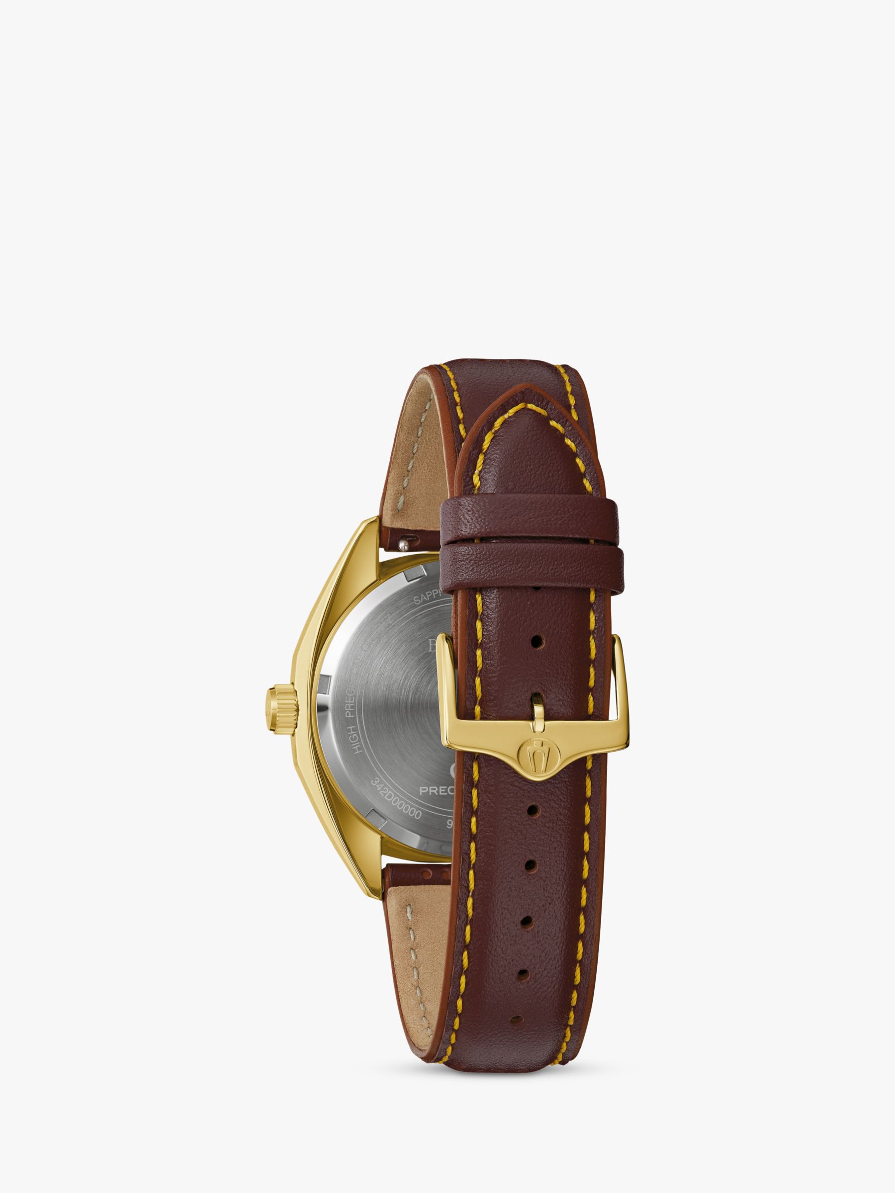 Buy Bulova 97B214 Men's Classic Jet Star Leather Strap Watch, Brown Online at johnlewis.com