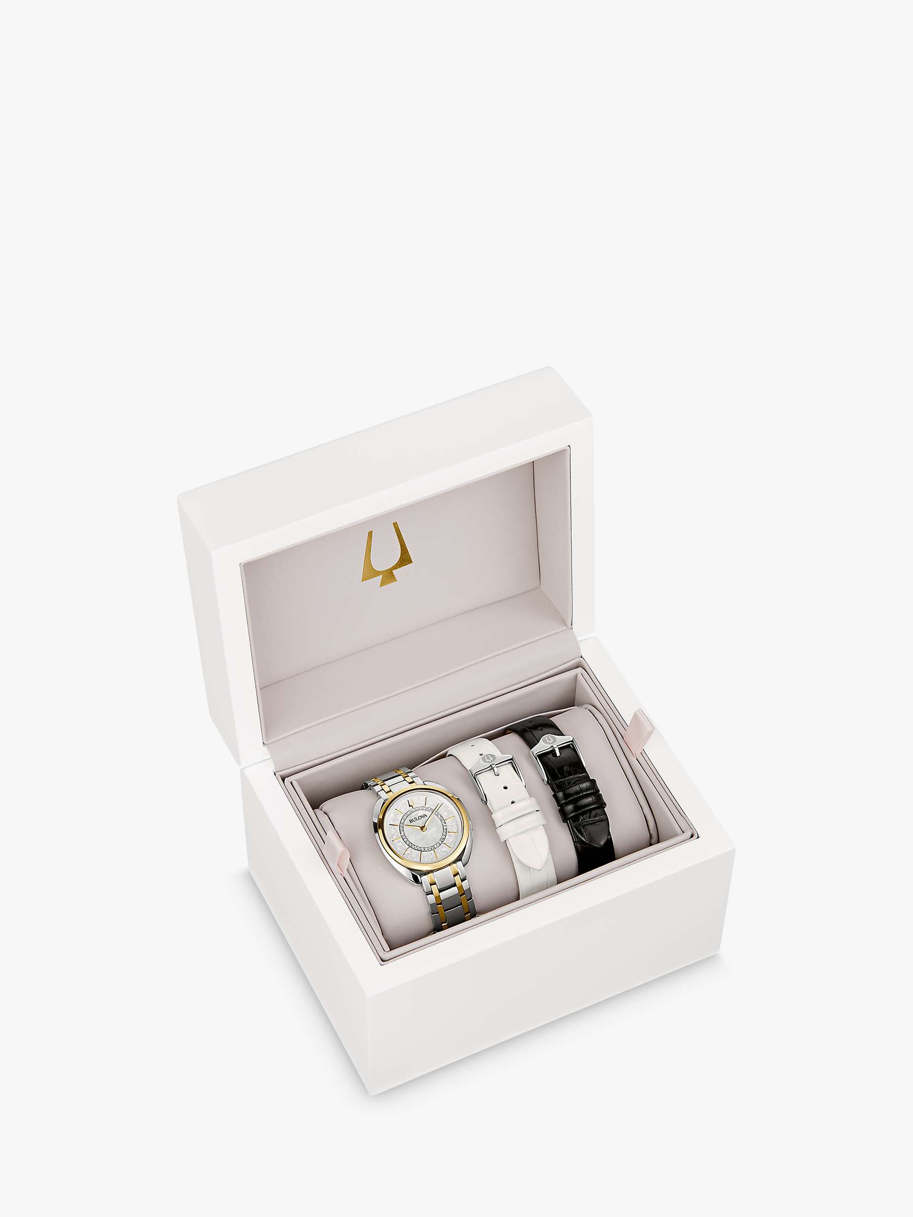 Buy Bulova 98X134 Women's Classic Duality Interchangeable Strap Watch, Gold/Silver Online at johnlewis.com