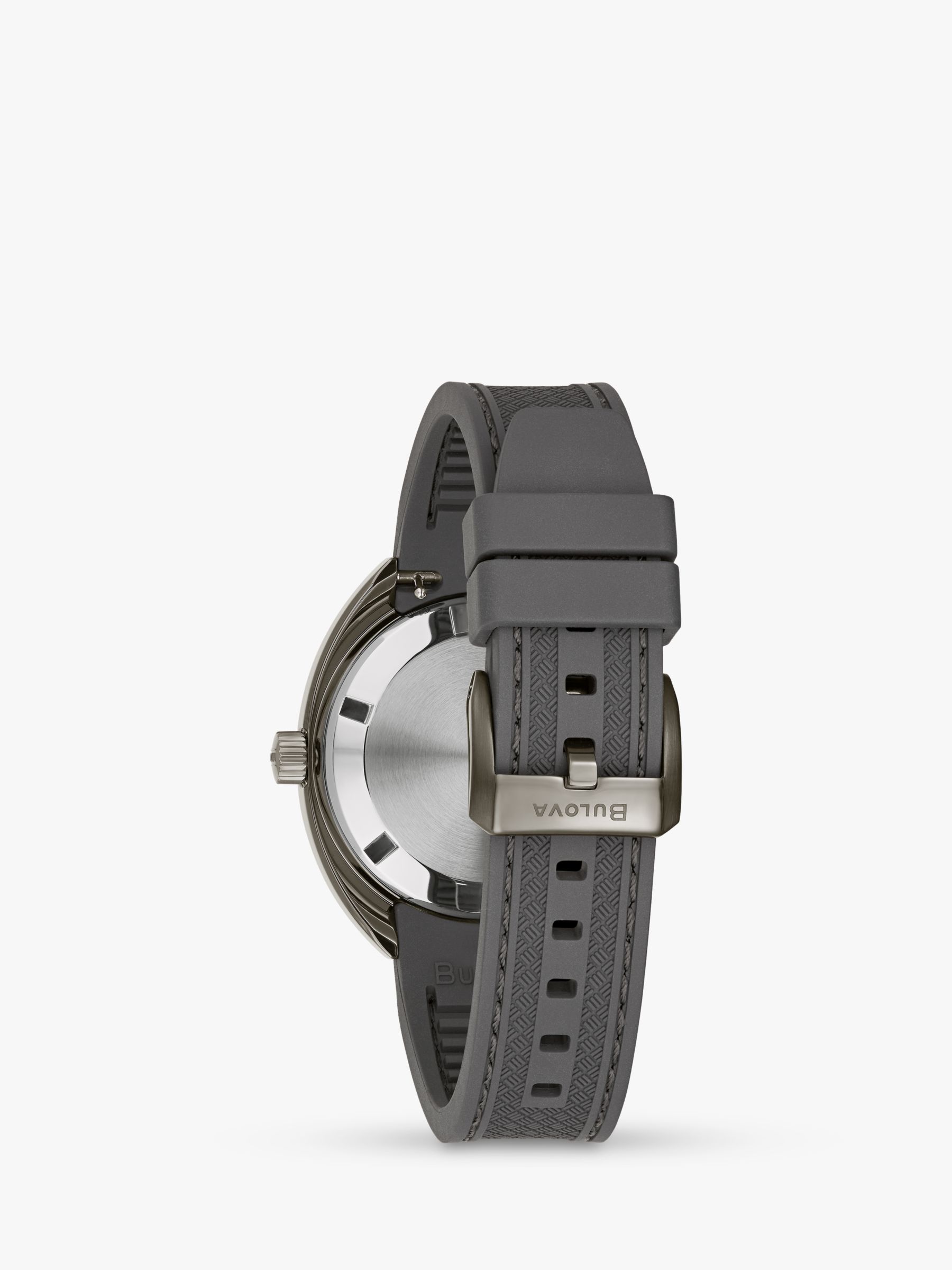 Buy Bulova 98B407 Men's Oceanographer Silicone Strap Watch, Grey Online at johnlewis.com