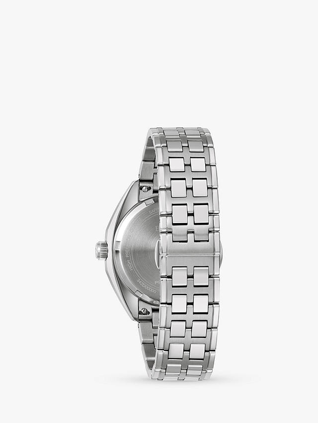 Bulova 96K112 Men's Limited Edition Jet Star Bracelet & Leather Strap Watch, Silver