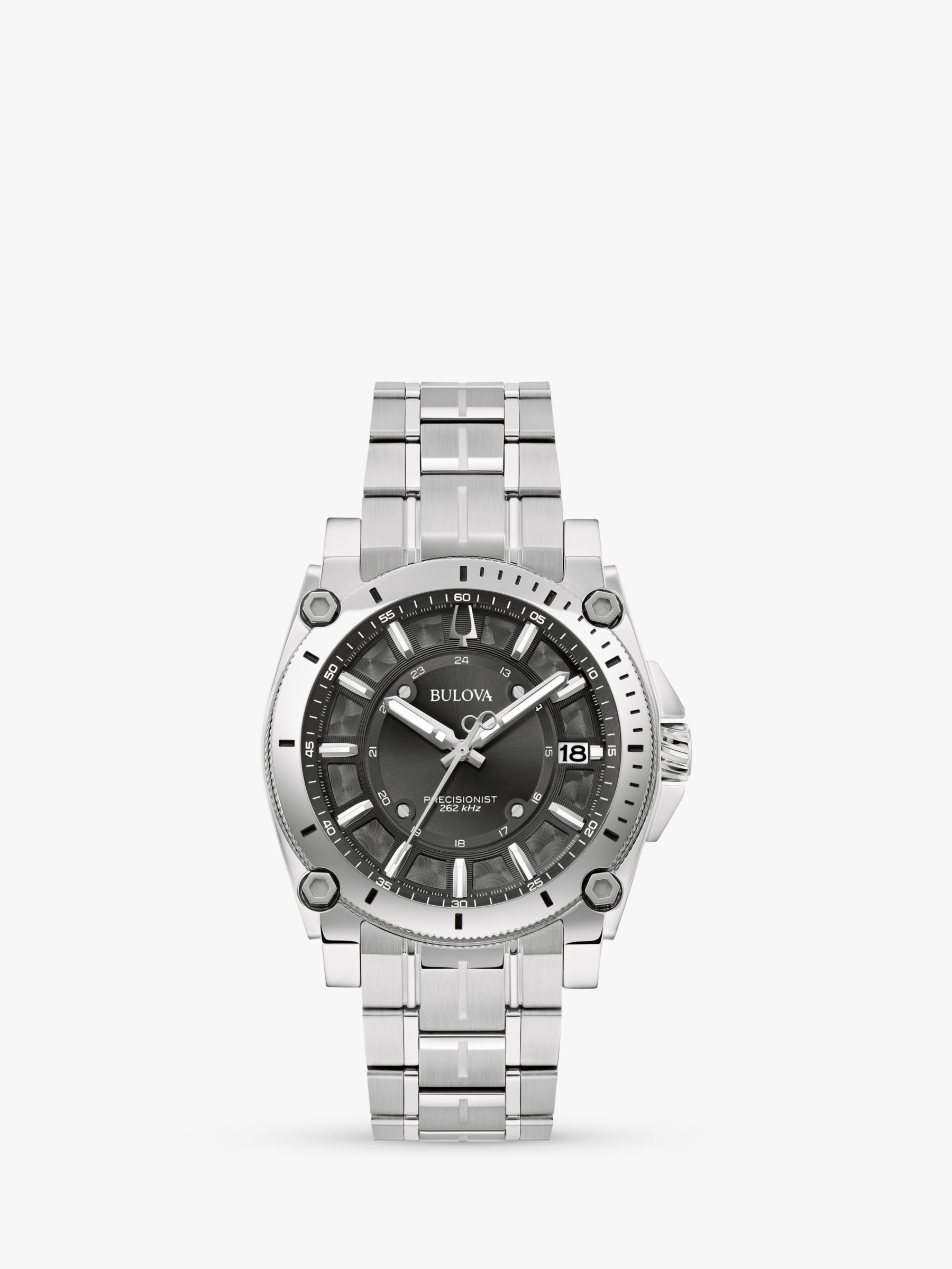Bulova 96B417 Men's Icon Precisionist Bracelet Strap Watch, Grey