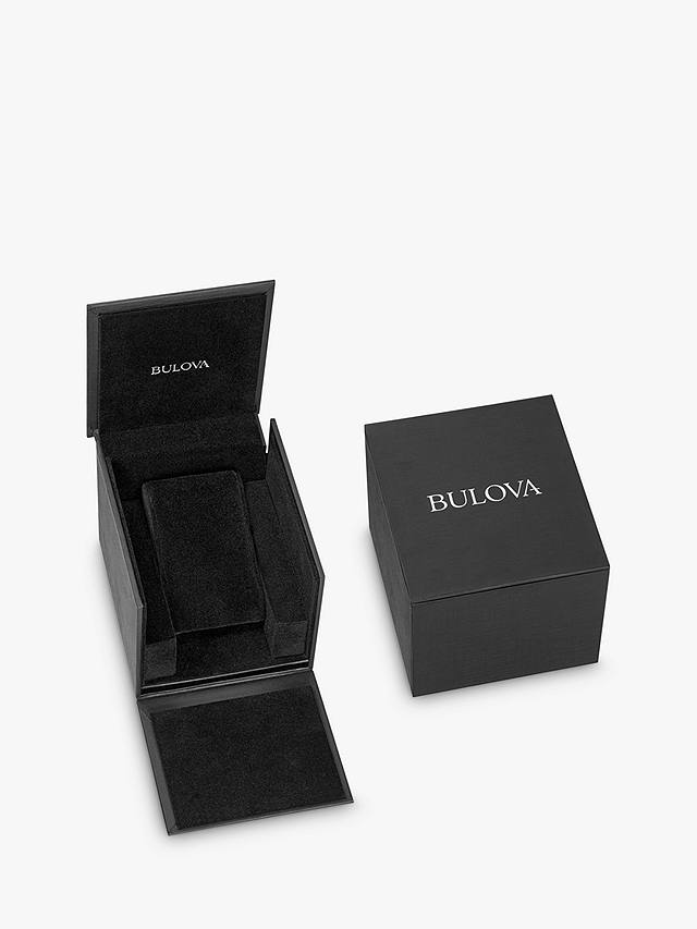 Bulova 96B416 Men's Icon Precisionist Leather Strap Watch, Black
