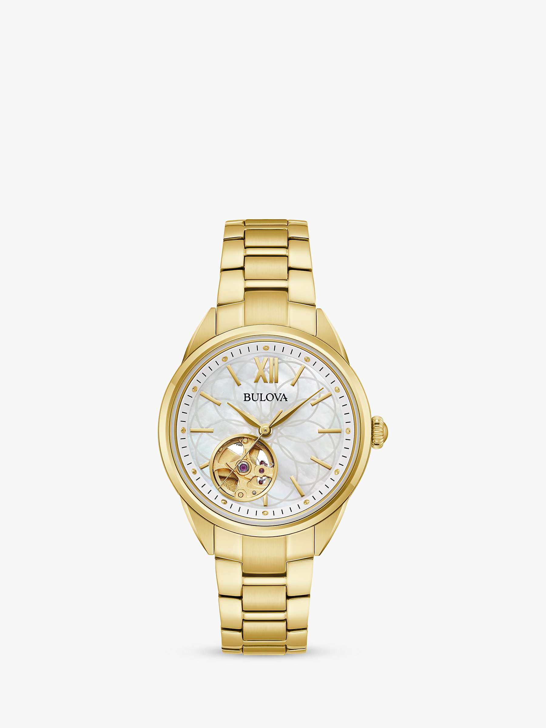 Buy Bulova 97L172 Woman's Classic Automatic Bracelet Strap Watch, Gold/Champagne Online at johnlewis.com