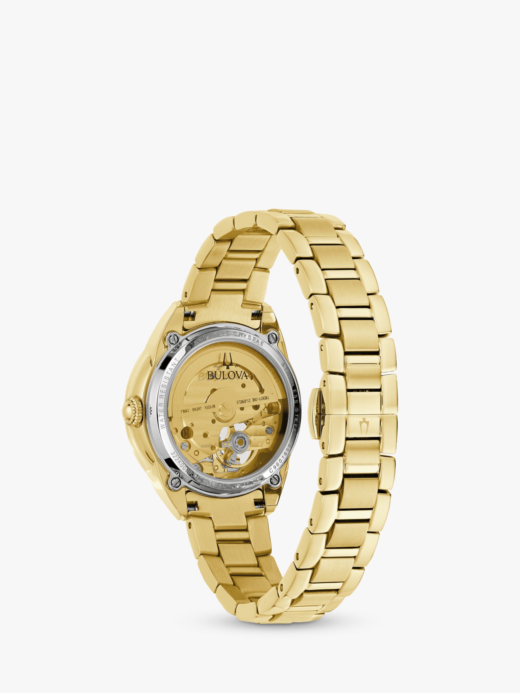 Bulova 97L172 Woman's Classic Automatic Bracelet Strap Watch, Gold ...