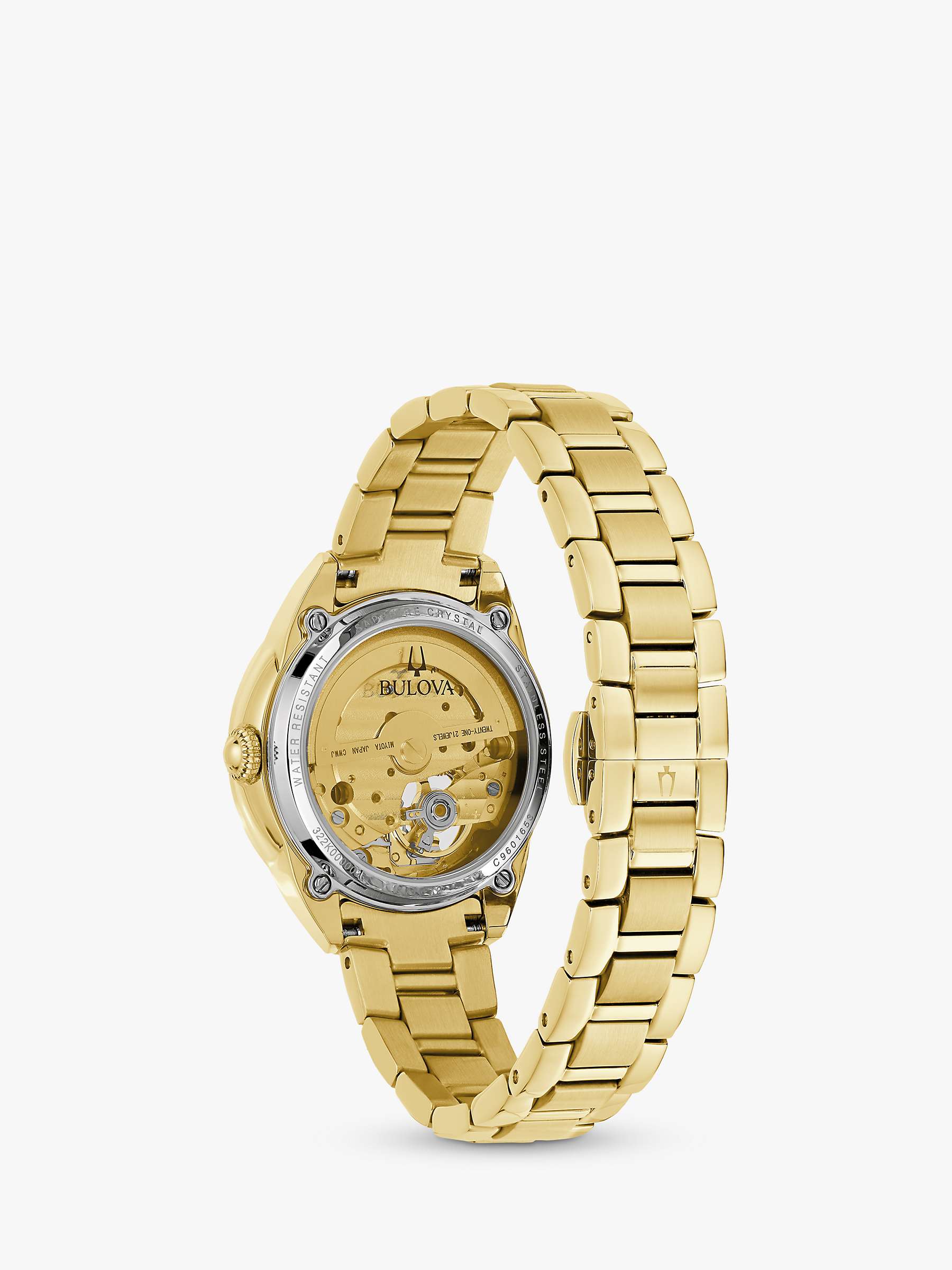 Buy Bulova 97L172 Woman's Classic Automatic Bracelet Strap Watch, Gold/Champagne Online at johnlewis.com