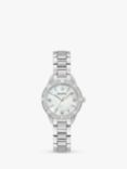 Bulova 96R253 Woman's Classic Sutton Diamond Bracelet Strap Watch, Silver/Mother-Of-Pearl