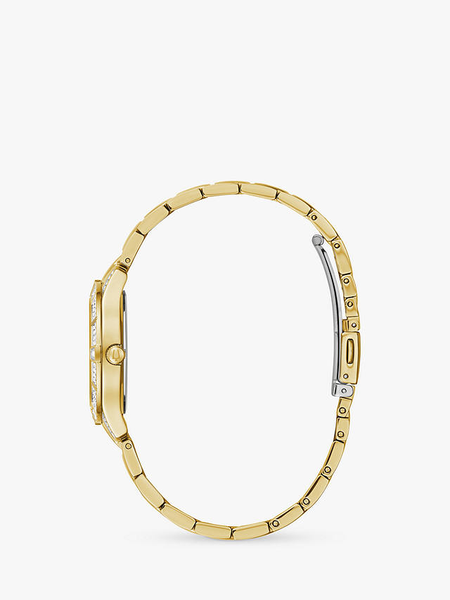 Bulova 98L283 Women's Phantom Crystal Diamond Bracelet Strap Watch, Gold/Mother-Of-Pearl