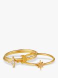 Orelia Celestial Stacking Rings, Gold