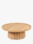 4 Seasons Outdoor Pablo Round Garden Coffee Table, 80cm, FSC-Certified (Teak Wood), Natural