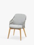 4 Seasons Outdoor Sempre Garden Dining Chair, Set of 2, FSC-Certified (Teak Wood), Silver Grey