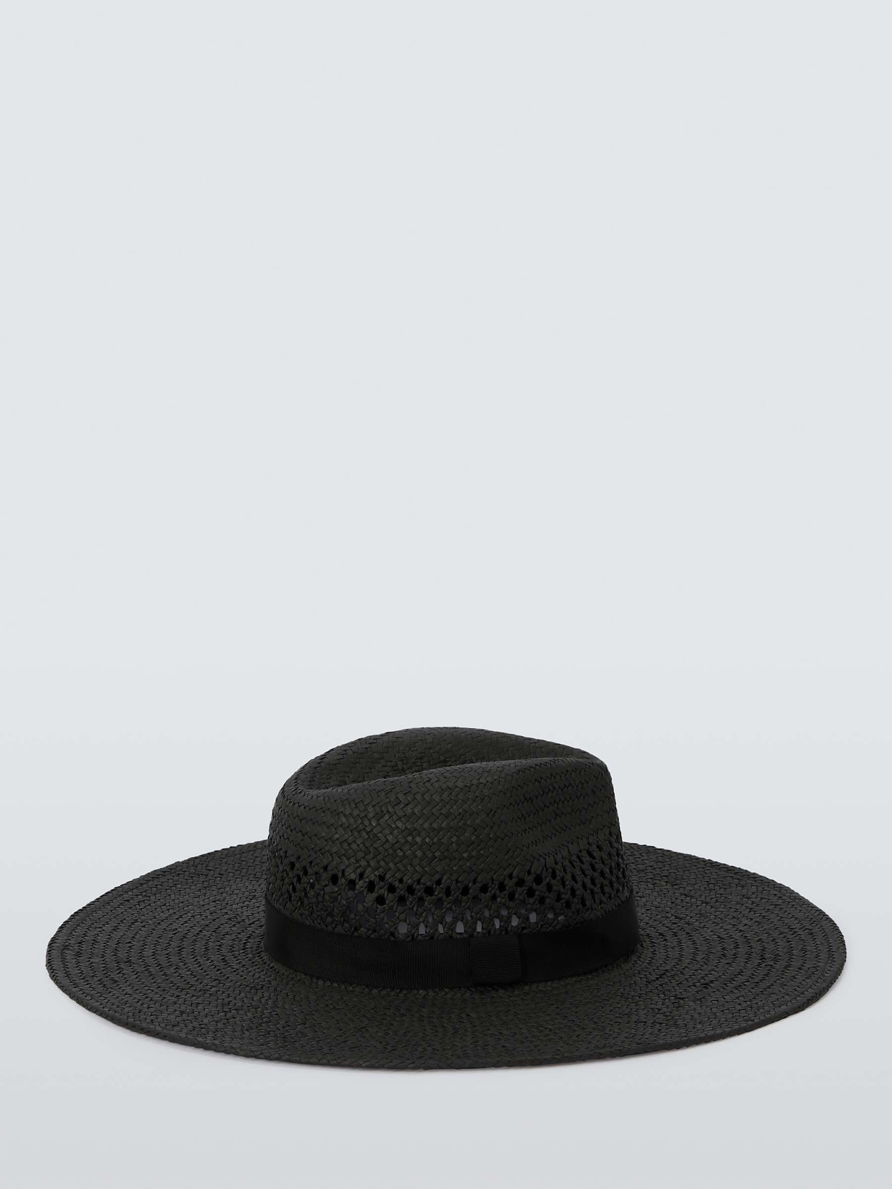 Buy John Lewis Wide Brim Fedora Hat, FSC-Certified, Black Online at johnlewis.com