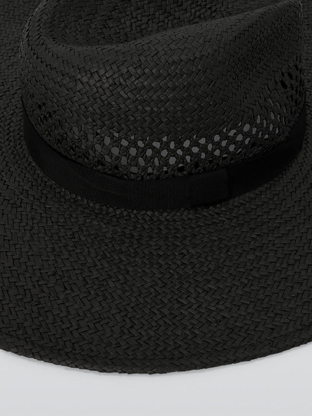 John Lewis Wide Brim Fedora Hat, FSC-Certified, Black