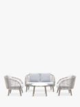 Gallery Direct Velino 4-Seater Garden Lounge Set, Light Grey