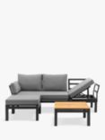 Gallery Direct Pescara 3-Seater Adjustable Corner Garden Lounge Set, Grey