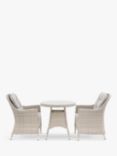 Gallery Direct Holton 2-Seater Garden Bistro Dining Table & Chairs Set, Natural/Stone