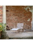 Gallery Direct Lindos Wicker Garden Lounge Chair with Footstool, Natural/Grey
